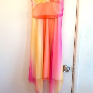 Brightly colored semi formal dress